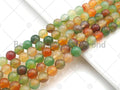 Multicolor Agate Round Smooth Beads, Sku#UA111