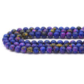 Galaxy Jade Round Smooth Beads, Sku#U1730