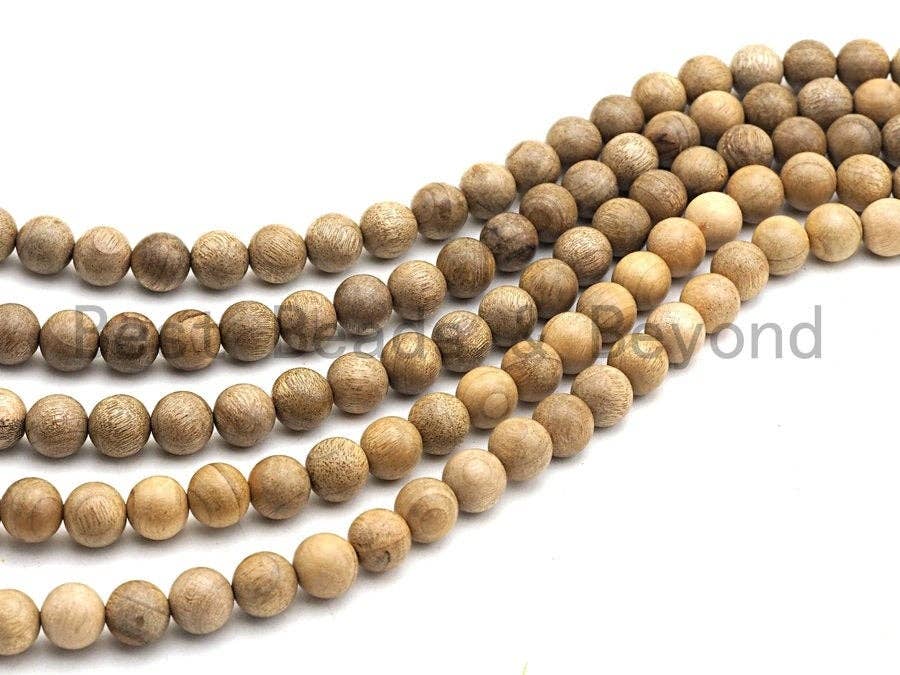 Natural Smooth Round Wood beads, 6mm/8mm/10mm/12mm Natural Yellow Wood beads, Natural  Wood Grain Beads, 15.5inch strand,SKU#U466