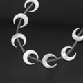 Half Moon White Mothe of Pearl Beads, Sku#T169