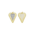 Gold Clear CZ Heart Shape Charm, Sku#Z1474