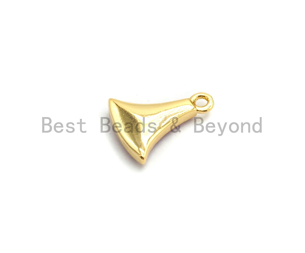 100% Natural Pink Shell Fan-Shaped Pendant with Gold/Silver Plating,Fuchsia Pink Charm/ Pendant, Natural Shell Charm, 9x12mm,SKU#Z303