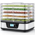 COWSAR Fruit and Vegetable Dryer, Stainless Steel Dehydrater for Fruit Herb Food Meat - 5 Compartments Fruit Vegetable Dryer,With Convection 72 Hours Timer LCD Screen