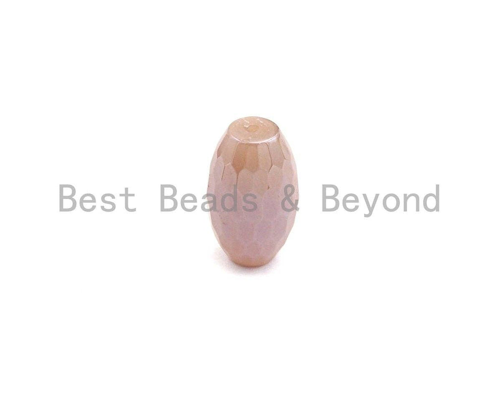 Gorgeous Plated Moonstone Beads, Oval Faceted Moonstone Beads, Focal Moonstone, Pink Moonstone Beads, 12x20mm, sku#U578