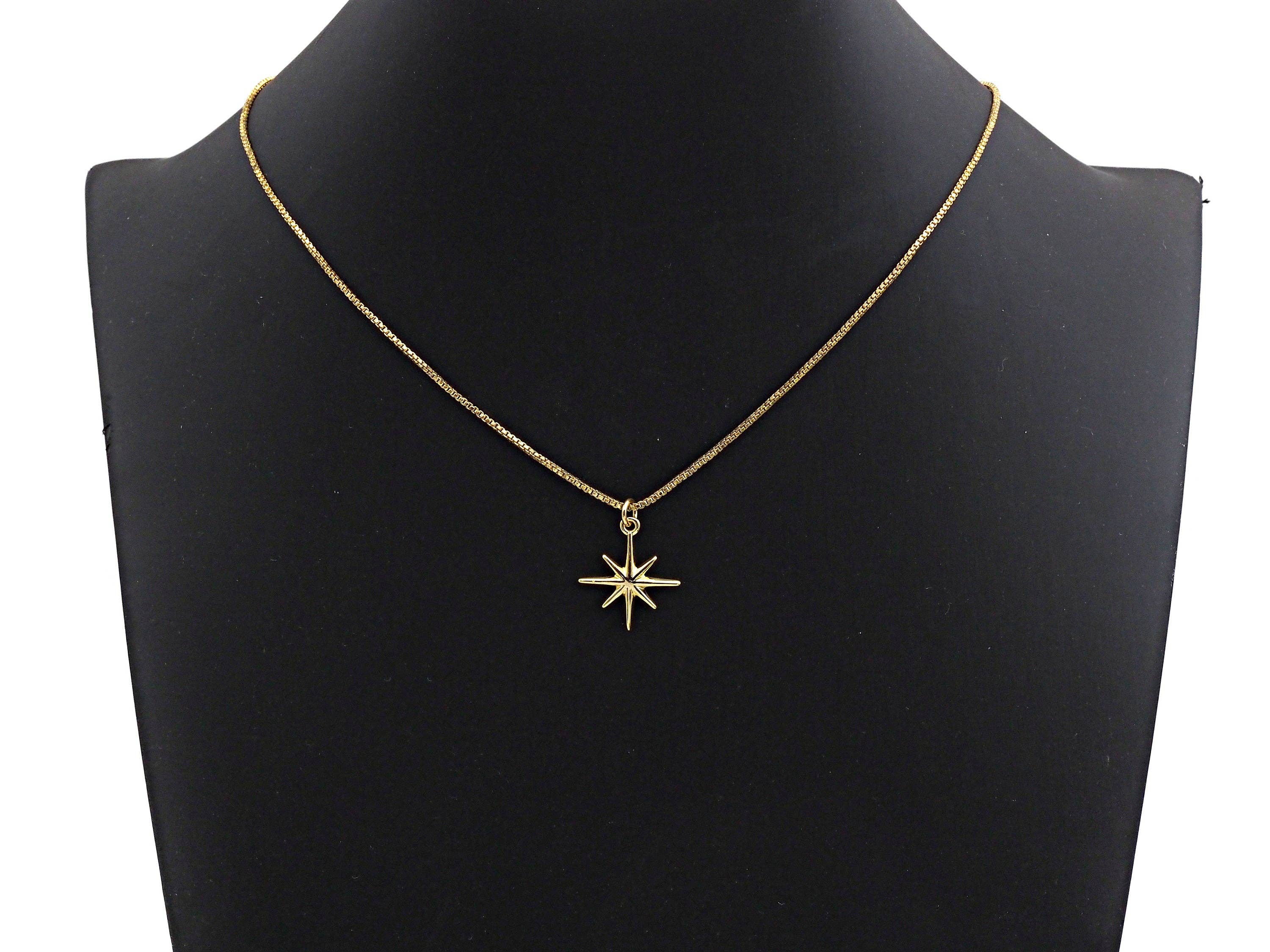 North Star Shaped Pendant/Charm, North Star Cubic Zirconia Pendant Charm,18x20mm,sku#Z577