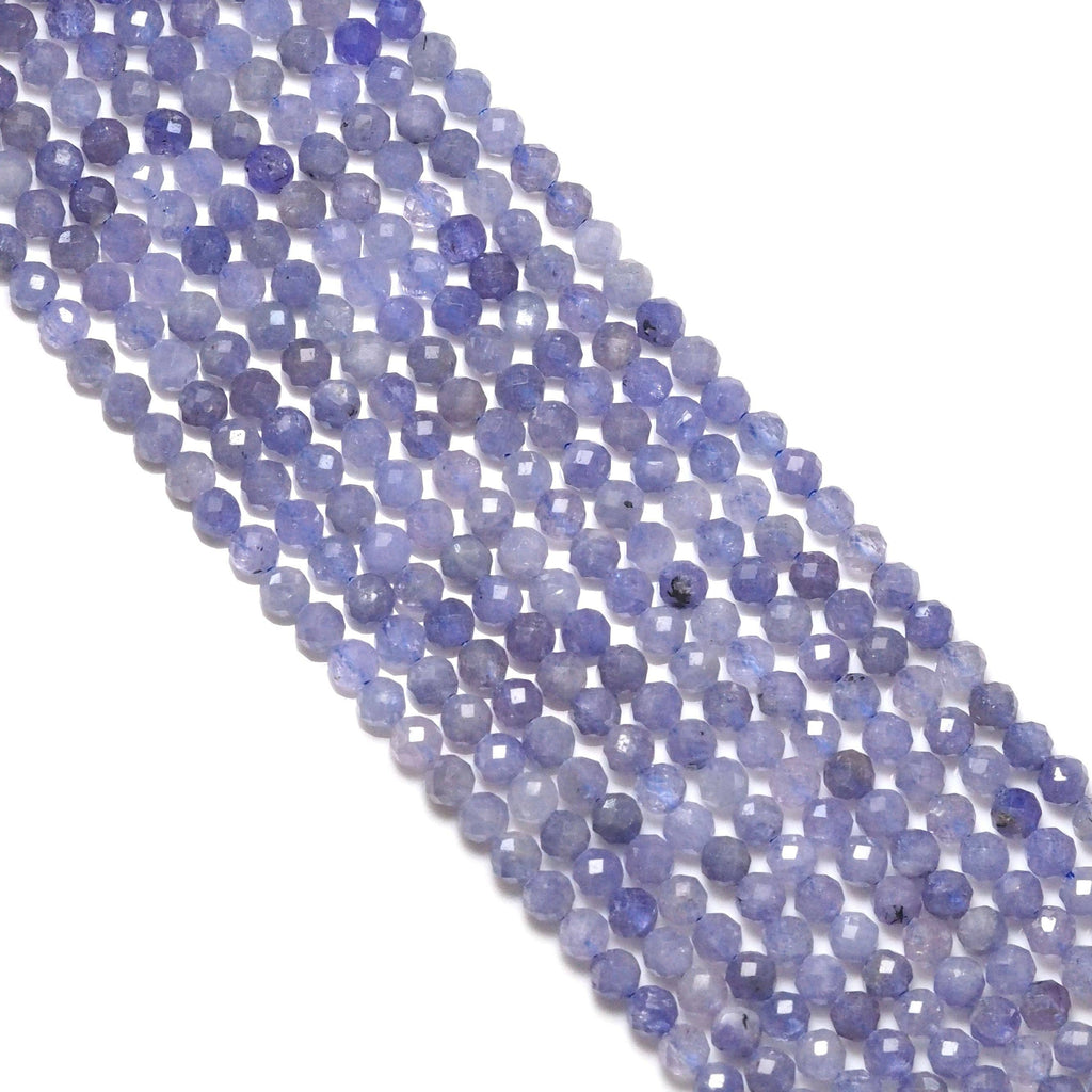 Genuine Tanzanite Round Faceted Beads, Sku#U1742