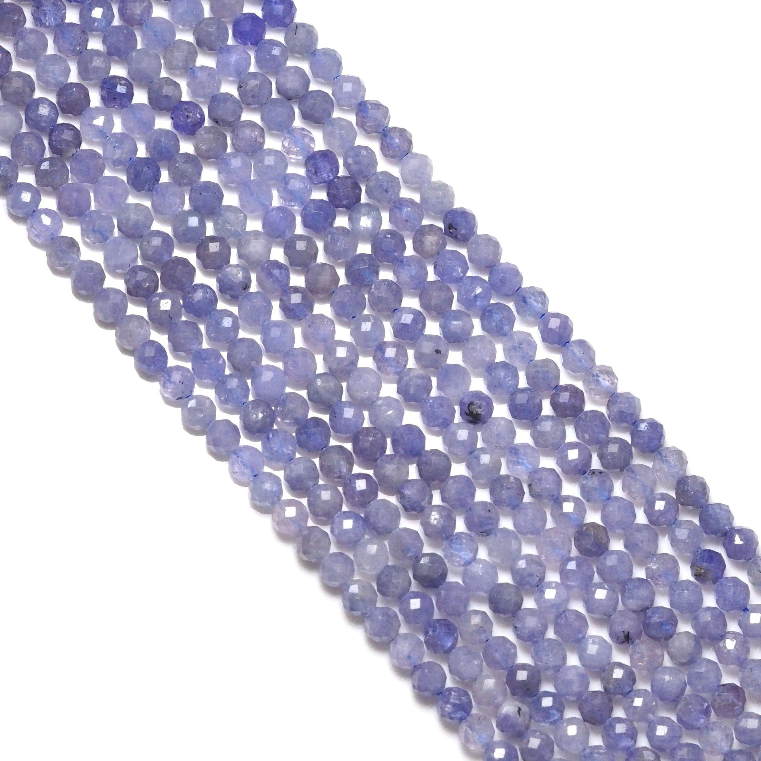 Genuine Tanzanite Round Faceted Beads, Sku#U1742