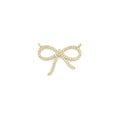 Clear CZ  Gold Bow knot Connector Charm Pendant, Sku#LK1020