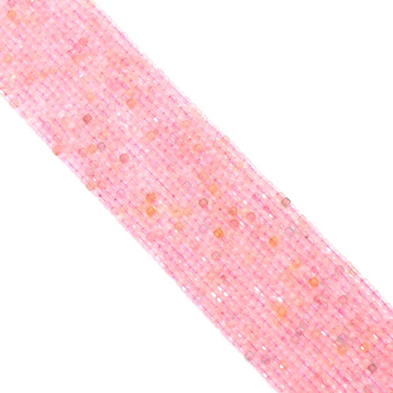 Genuine Morganite Faceted Cube Beads, 2.5mm, Sku#U1537