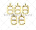 High Polished Can pull Ring Oval Shape Pendant,Dainty Gold/Silver/Rose Gold Charm, Necklace Bracelet Charm Pendant,24x14mm,Sku#Y428