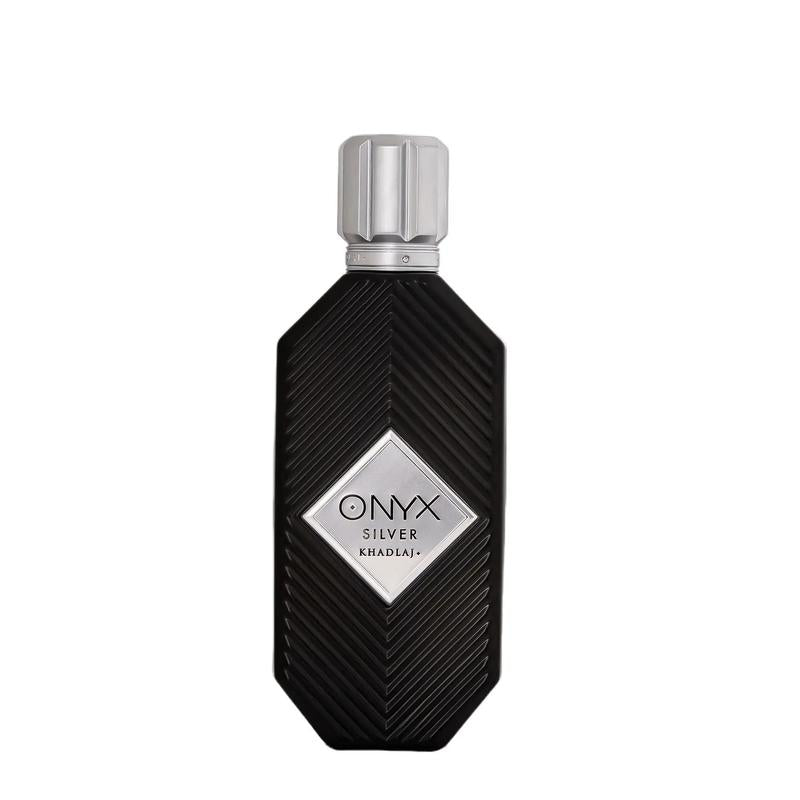 Khadlaj Onyx Silver for Men Eau De Parfum Spray, 3.4 Ounce
