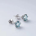1ct-4ct D Color VVS1 3EX Round Moissanite Stud Earrings Platinum Plated 925