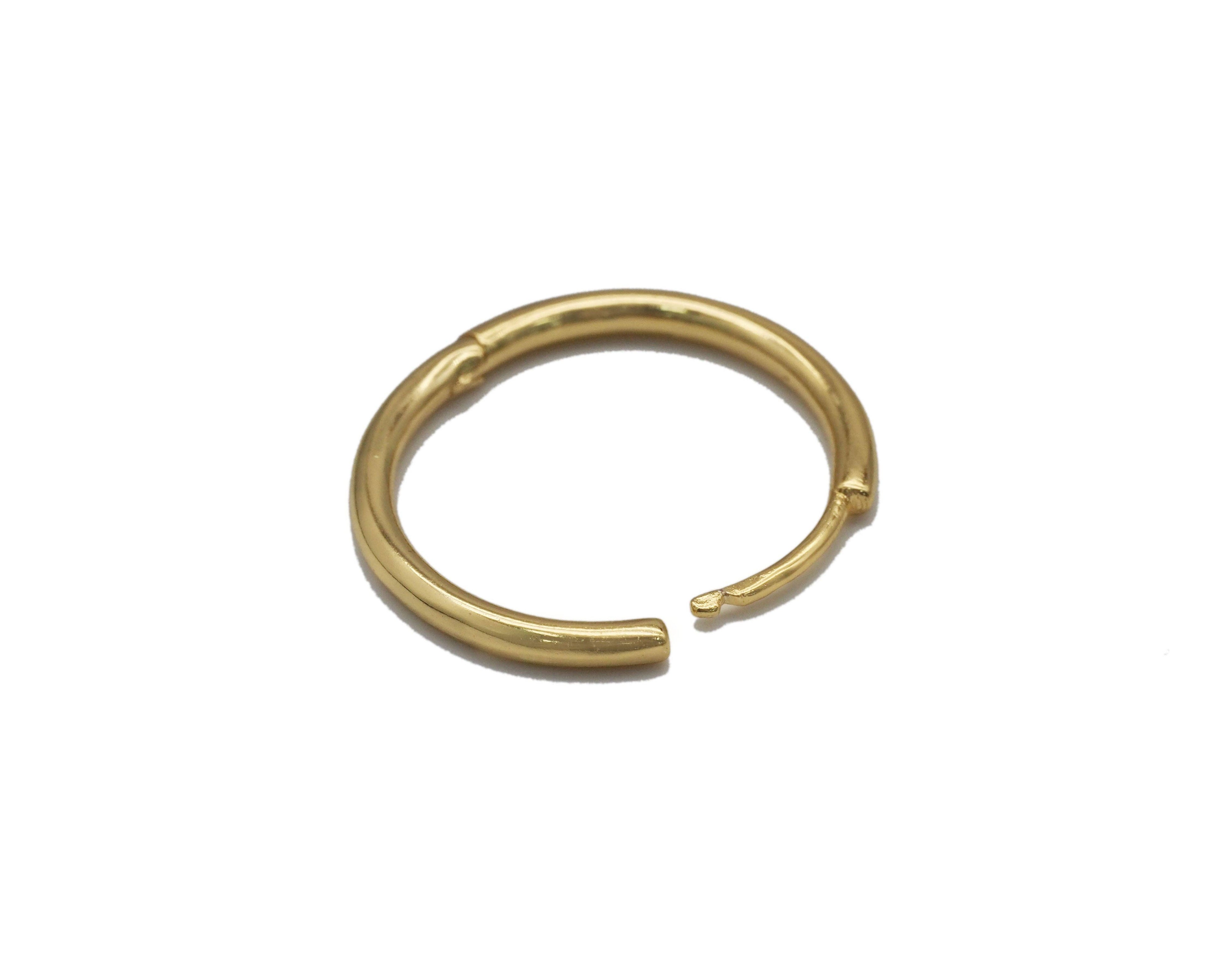 Gold Thin Hoop Earrings, Sku#ML60c