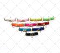 Enamel Colorful Long BarTube with Gold Evil Eye Shape Spacer, 18K Gold Filled CZ Large Hole Tube, Necklace Bracelet Pendant,Sku#LK502