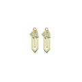 CZ Sword Shape Arrow Gold Charm, Sku#LK936