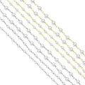 6mm/4mm white Pearl Chain by Yard,sku#HX08