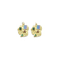 Gold Colorful CZ Bird Shape Charm, Sku#Y802