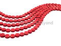 Red Natural Mother of Pearl beads,12x5mm Pearl Coin beads, Loose Coin Smooth Pearl Shell Beads, 16inch strand, SKU#T93