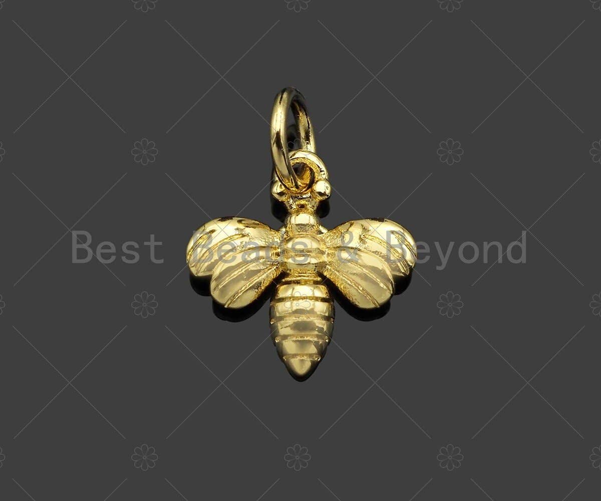 Dainty Gold Bee Charm, Sku#Y400
