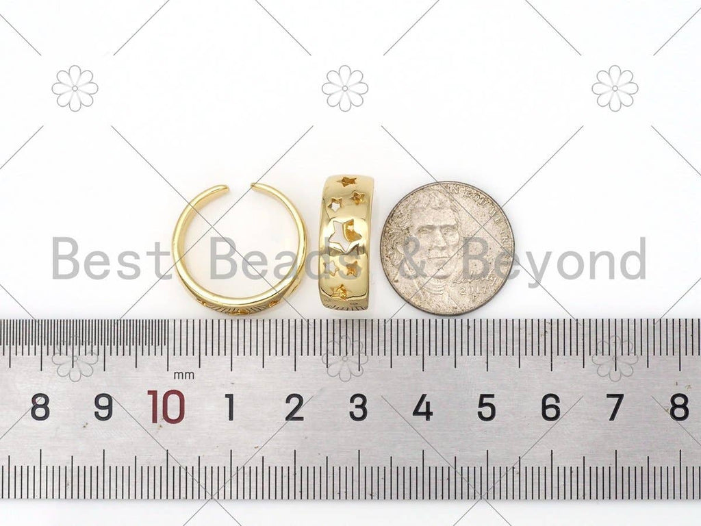 Hollow Out Star Shape Adjustable Ring,Sku#X213