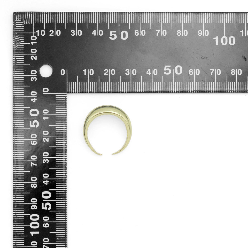 Gold Dome Adjustable Ring with CZ middle Line, Sku#LX650
