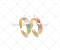Colorful Enamel Flower On Round Adjustable Ring, Sku#LD160