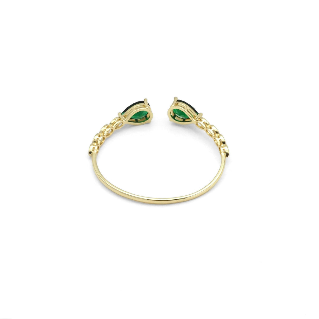 Colorful Teardrop Crystal Gold Adjustable Bracelet, Sku#LX284