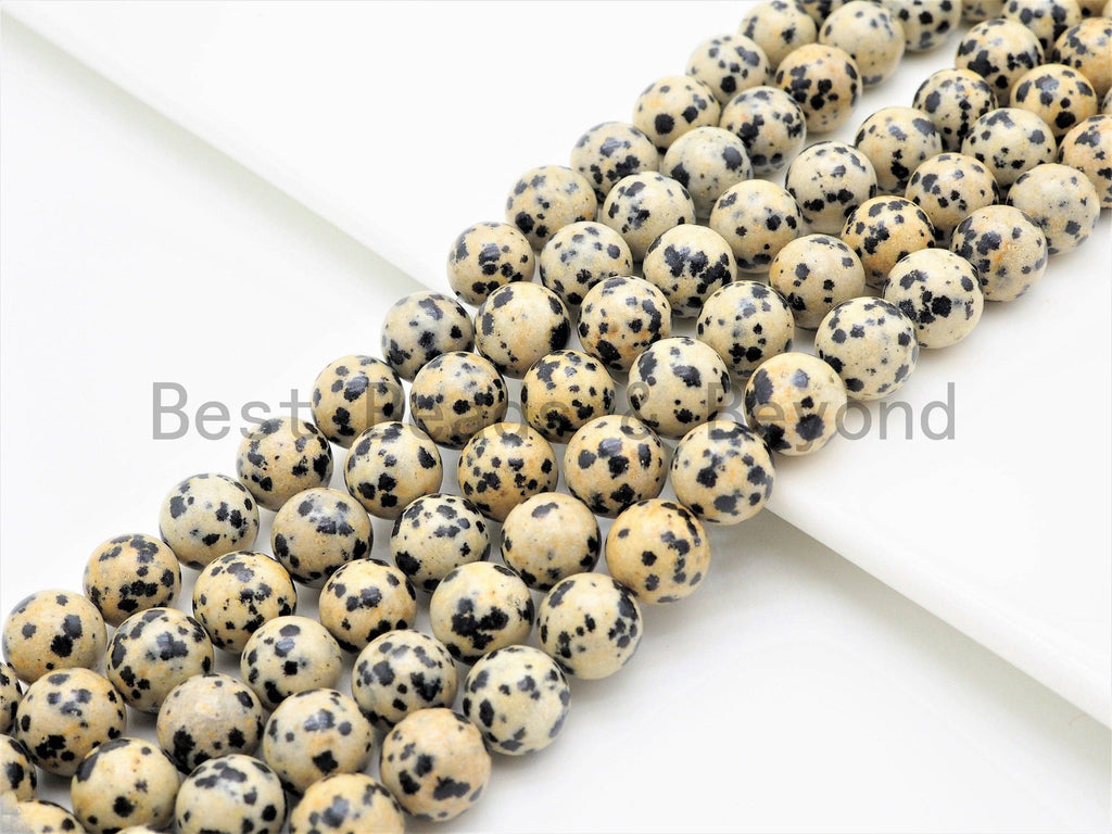 Dalmation Round Smooth Jasper beads, High quality 6mm/8mm/10mm/12mm Round Gemstone beads, Natural Jasper Beads, 15.5inch strand, SKU#U338