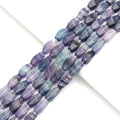 Genuine Fluorite Twisted Rice Beads, 8x16mm, Sku#U1562