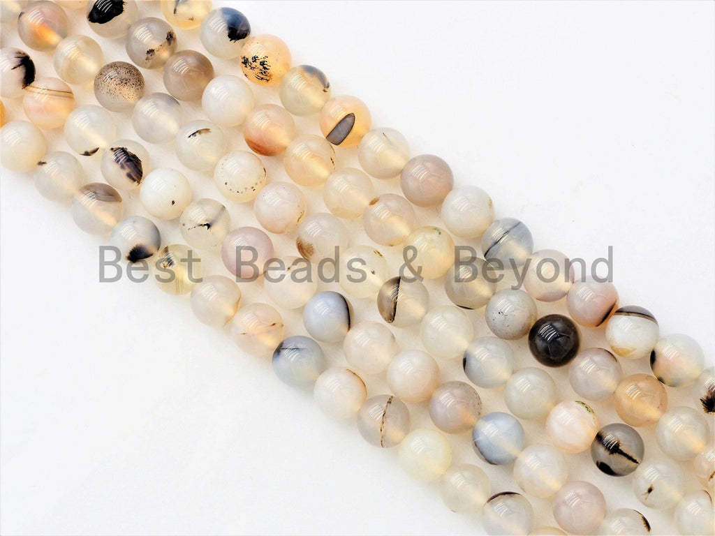 Gorgeous Flower Agate Smooth Round beads, SKU#U336