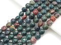 Double Sided Turtle Shell Cut Natural Bloodstone Coin Shape beads, 6mm/8mm/10mm Natural Bloodstone Beads, 15.5" Full strand, Sku#UA23