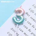 1pcs Starry Sky Candles Birthday Cake Decoration Gradient Party Cake Decor Candles Happy Birthday Number Candles for Cake Topper Decoration for Party