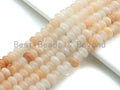 2mm Large Hole Natural Pink Aventurine Beads, Rondelle Smooth 5x8mm, 8" Long Strands, sku#U712