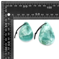 Genuine Cat's Eye Angelite Teardrop Pendant, 25x35mm/30x40mm, Sku#U1624