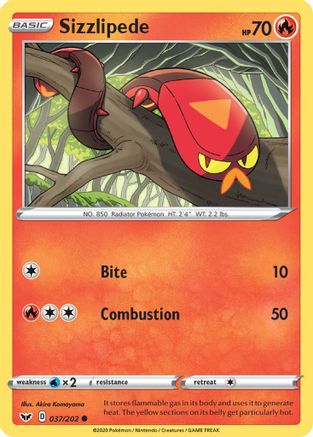 Sizzlipede () 037/202 - SWSH01 Sword & Shield Base Set