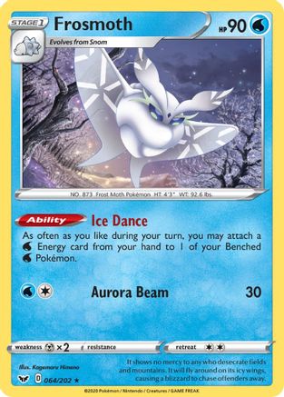 Frosmoth 064/202 - SWSH01 Sword & Shield Base Set Reverse Holofoil