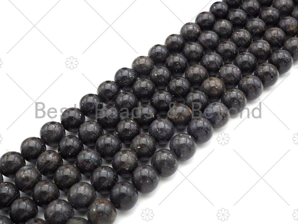 Genuine Rare Australian Black Opal Round Smooth Beads, 6mm/8mm/10mm High Quality Black Opal, Natural Opal, 15.5'' Full Strand, Sku#U1056