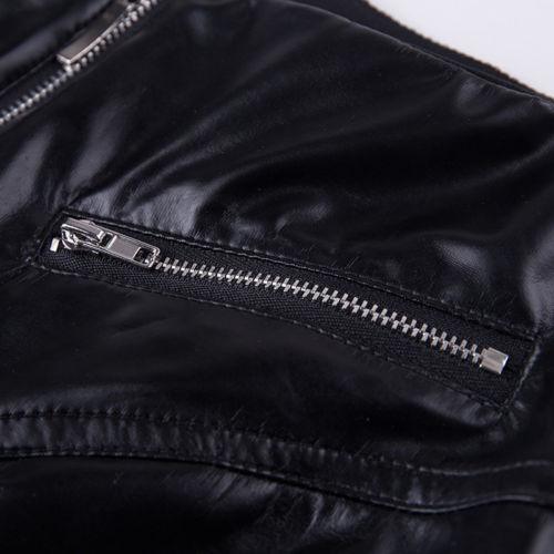 "Pantalon en cuir taille haute RockRider – Simili-cuir noir brillant sexy, style rock & roll audacieux"