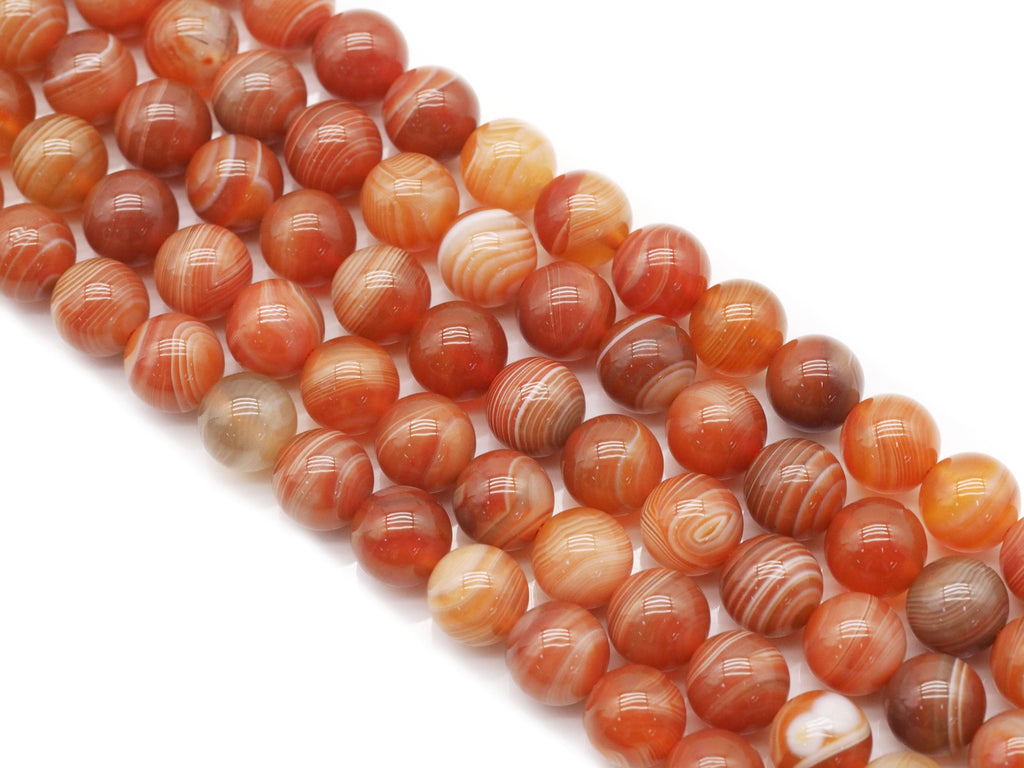 Genuine Red Botswana Agate Round Smooth Beads, Sku#U1399