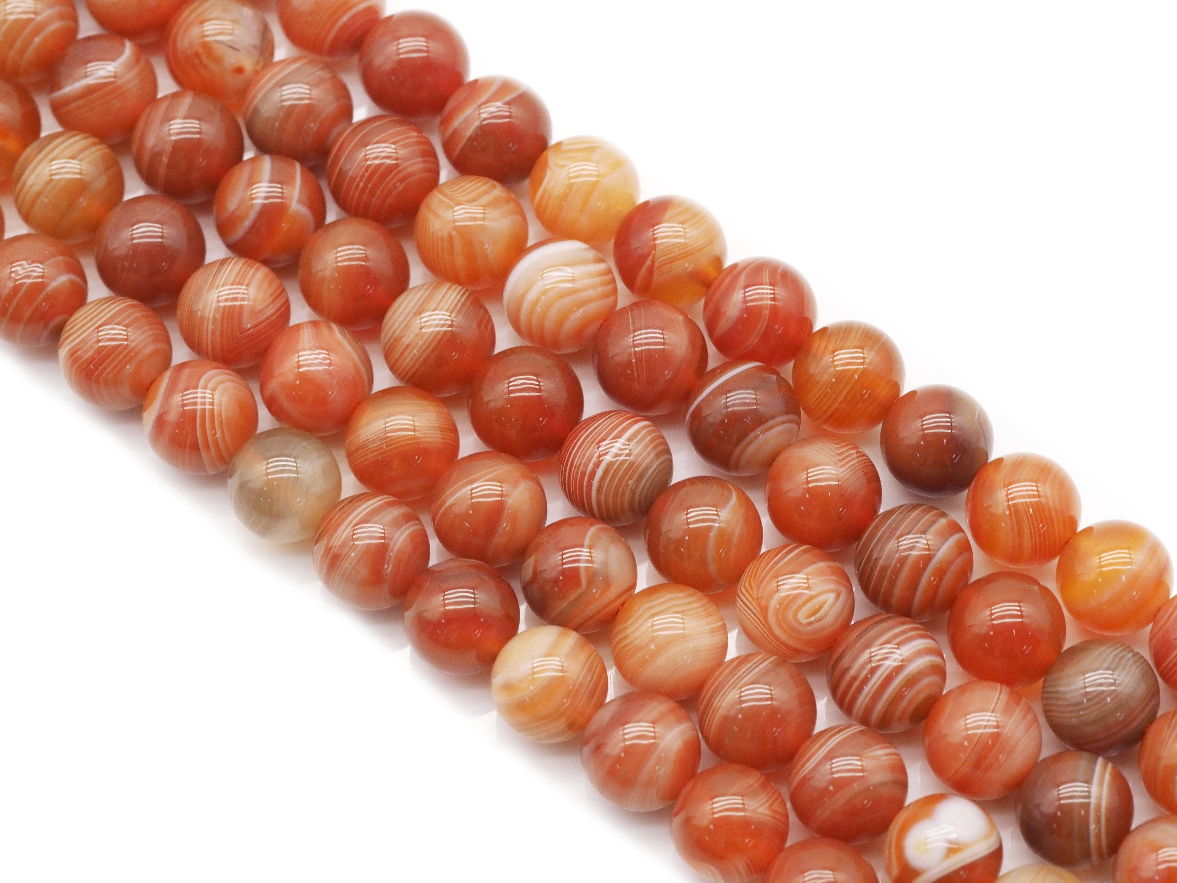 Genuine Red Botswana Agate Round Smooth Beads, Sku#U1399