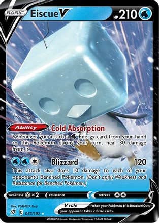 Eiscue V 055/192 - SWSH02 Rebel Clash Holofoil