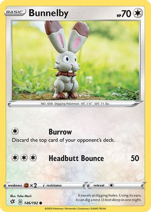 Bunnelby 146/192 - SWSH02 Rebel Clash Reverse Holofoil