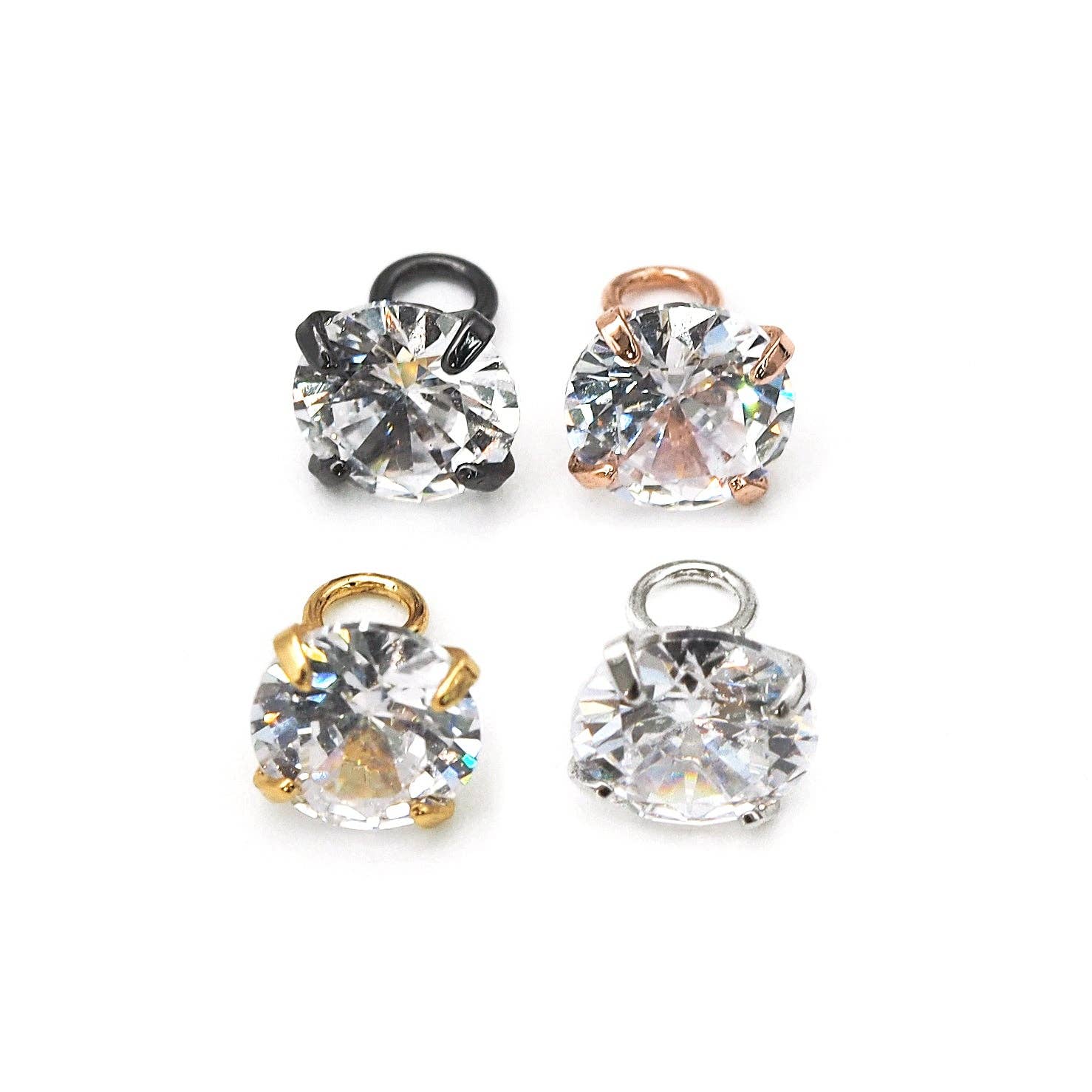 Round CZ Spacer Beads, Sku#Y600