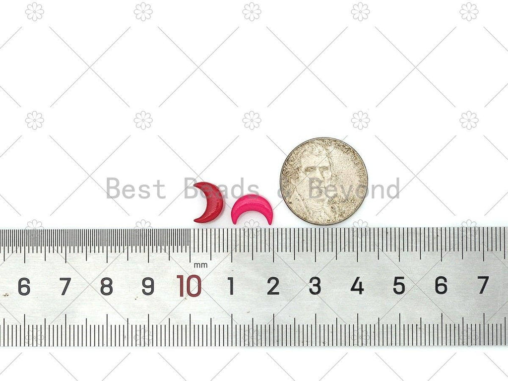 Enamel Colorful Crscent Moon, Crescent Moon, Pink Turquoise Black Yellow Enamel Jewelry,10x8mm,Sku#LD159