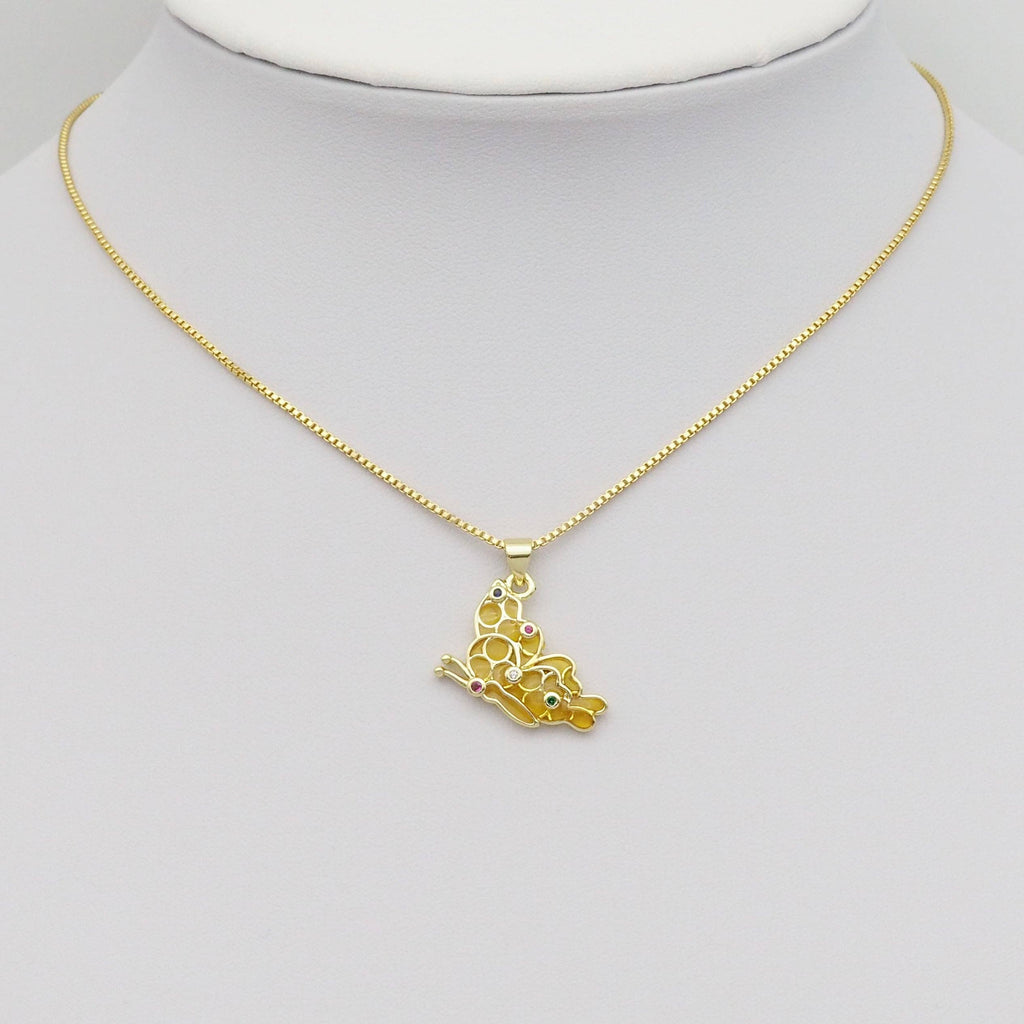 Gold Yellow Butterfly Charm, Sku#LK869