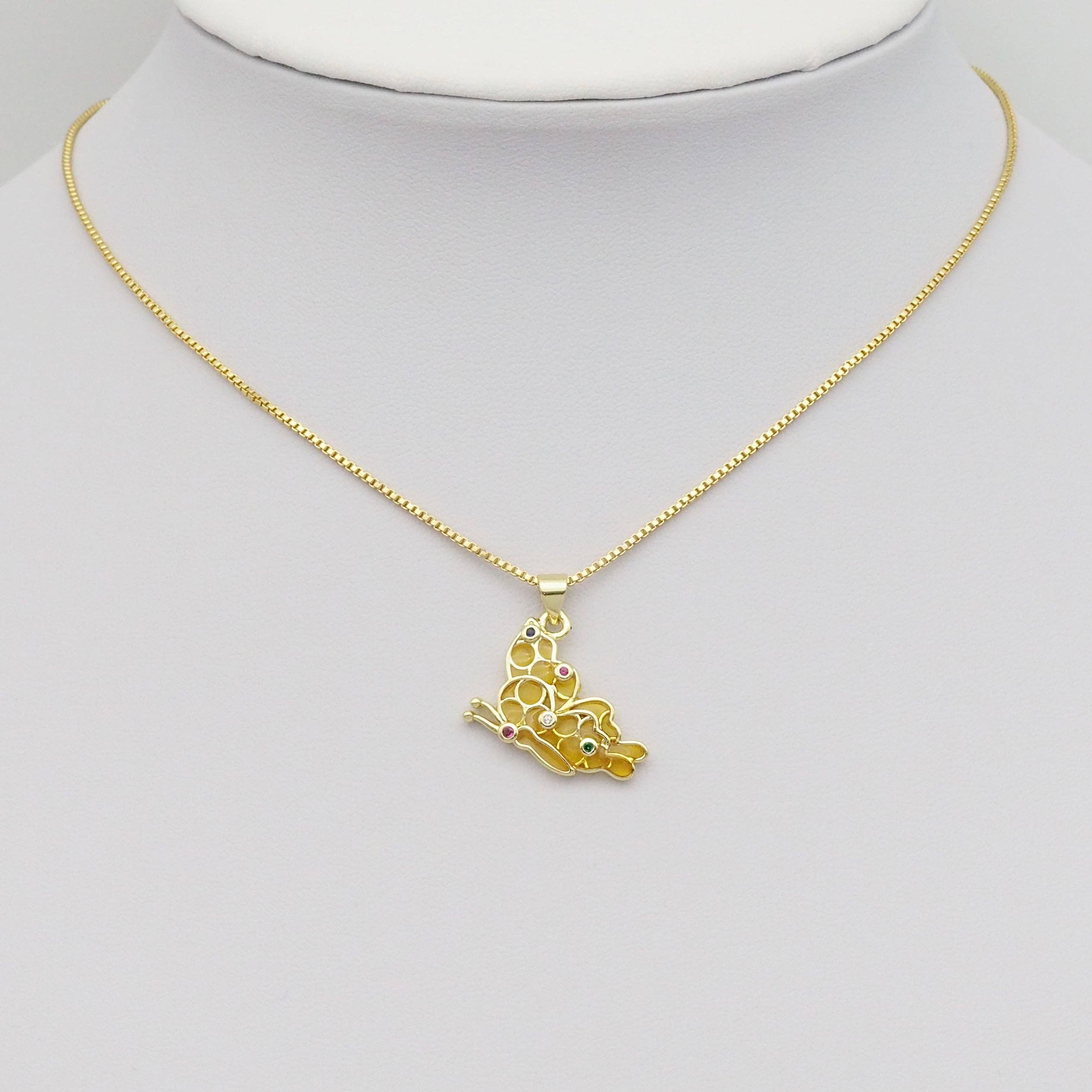 Gold Yellow Butterfly Charm, Sku#LK869