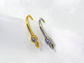 Round CZ Earring Hook, Earring Component, Sku#JD34