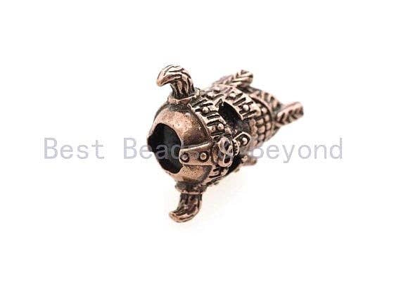 Antique Viking Pirate Skull Bead, For 550 Paracord Survival Bracelet, Men's Bracelet Beads, Paracord KeyChain Beads, 22x24mm, 1pc, sku#Y101