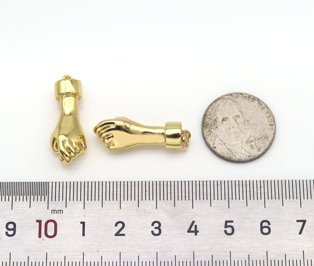 Gold Power Fist Charm, LK528