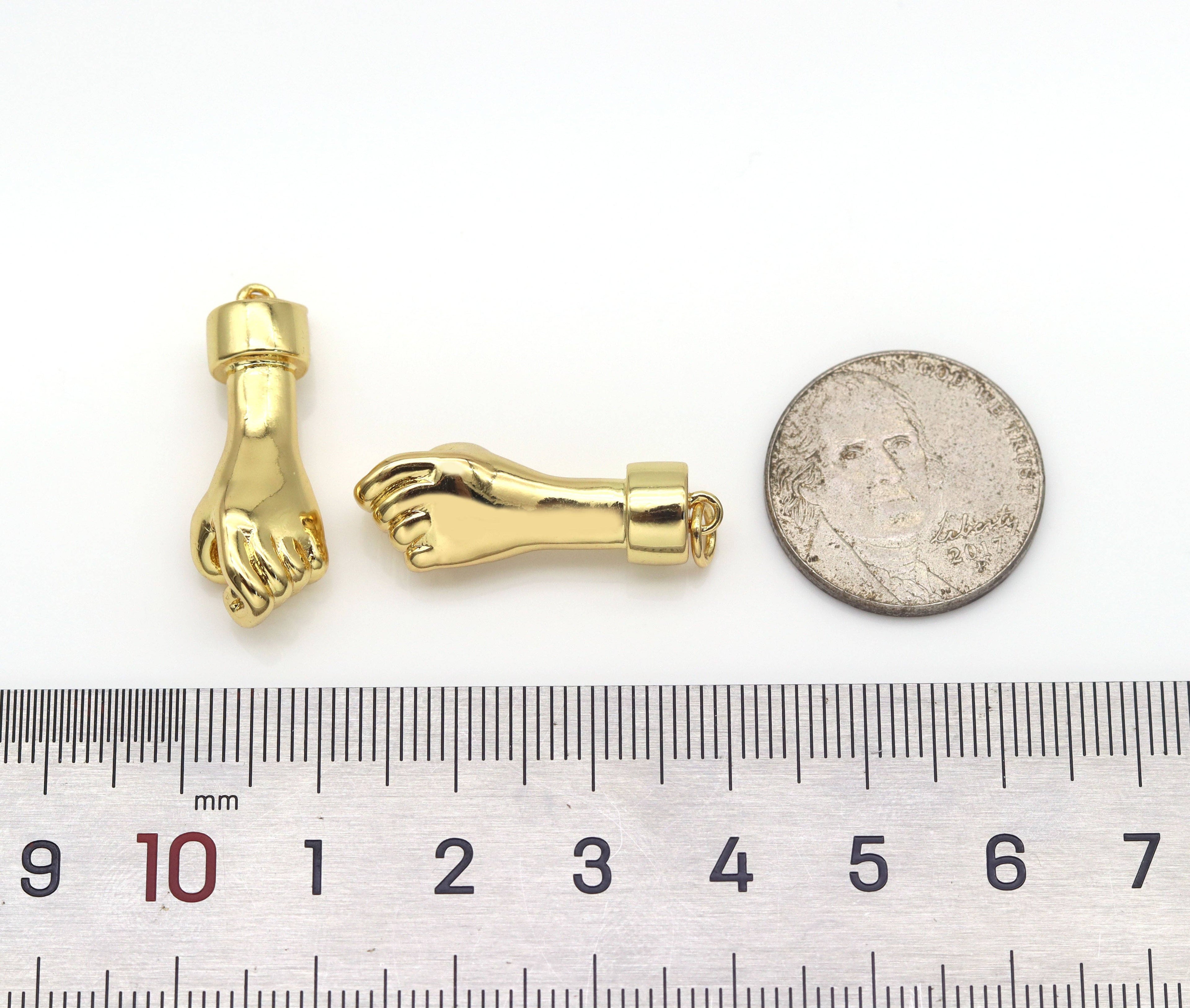 Gold Power Fist Charm, LK528